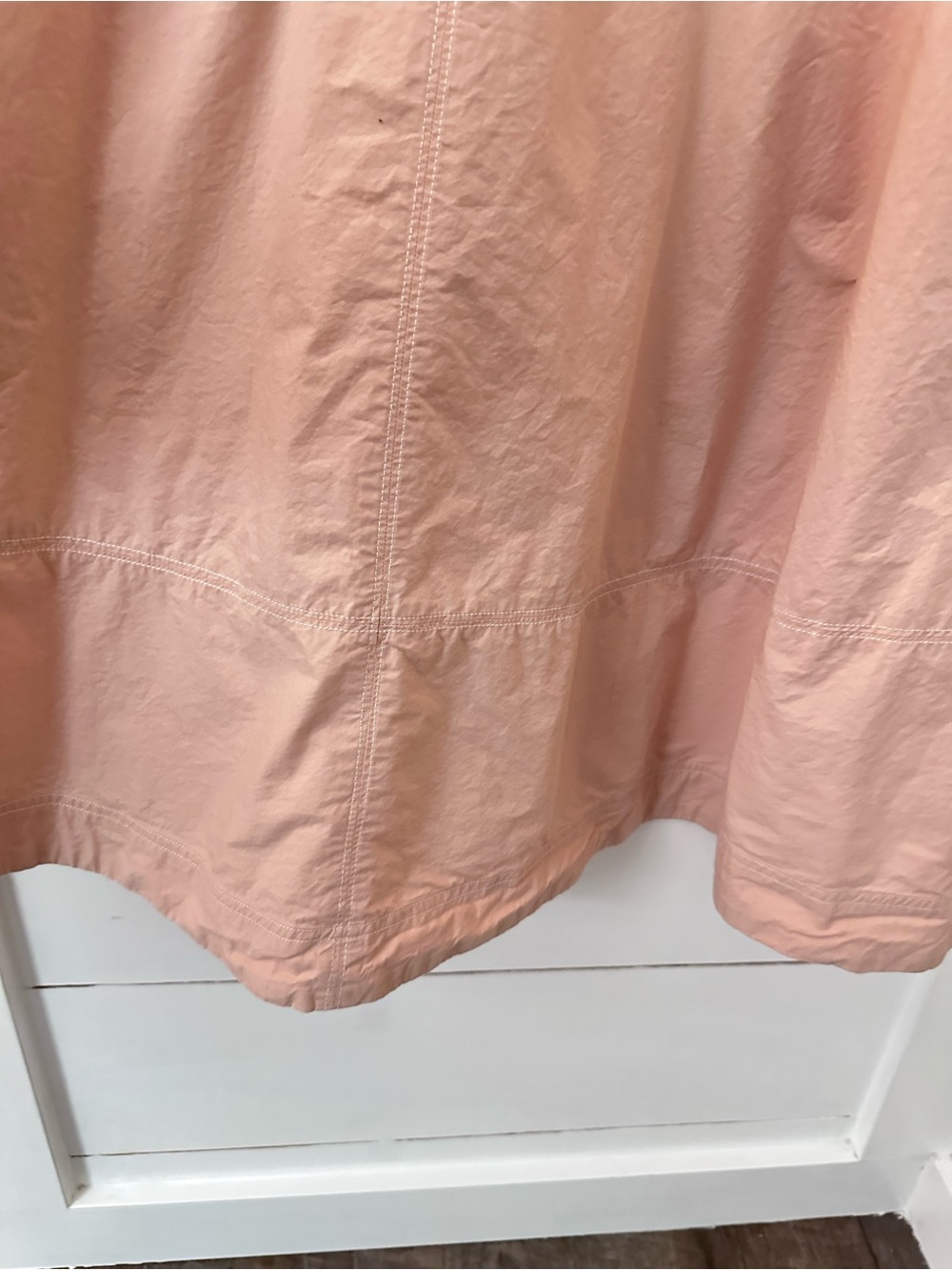 Anthropologie Maeve Blush Pink Zip A-line Swing Dress Tunic Medium Cotton - Picture 16 of 16